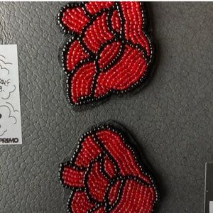 Rose Beaded Embroidery Glitter Rose Patch Handmade Small 🌹